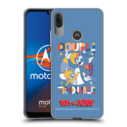 Tom and Jerry Color Blocks Double Trouble Soft Gel Case for Motorola Moto E6 Plus