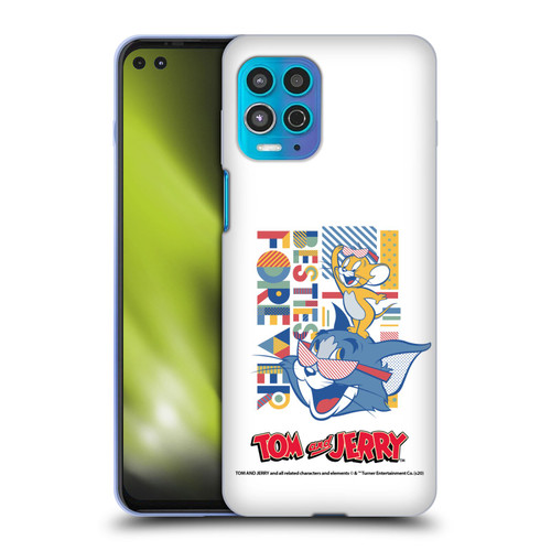 Tom and Jerry Color Blocks Besties Forever Soft Gel Case for Motorola Moto G100