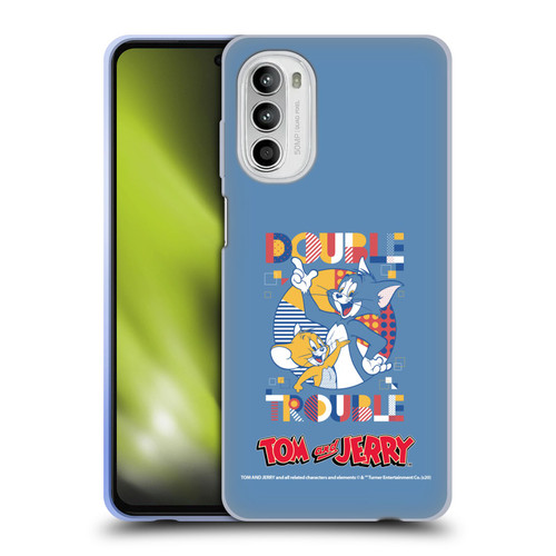 Tom and Jerry Color Blocks Double Trouble Soft Gel Case for Motorola Moto G52