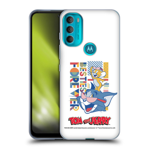 Tom and Jerry Color Blocks Besties Forever Soft Gel Case for Motorola Moto G71 5G