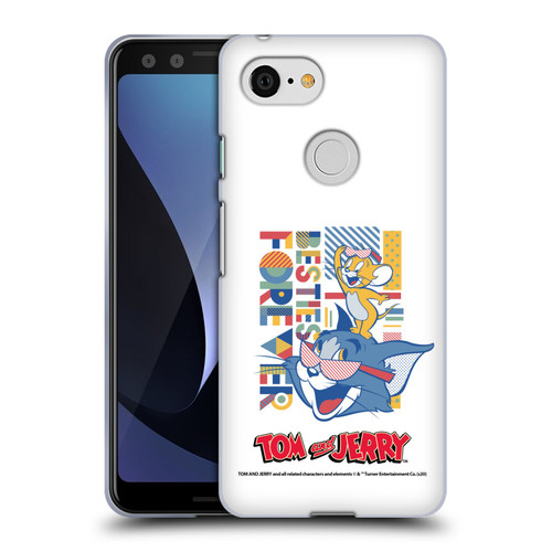 Tom and Jerry Color Blocks Besties Forever Soft Gel Case for Google Pixel 3