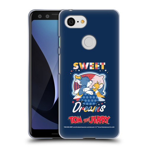 Tom and Jerry Color Blocks Sweet Dreams Soft Gel Case for Google Pixel 3