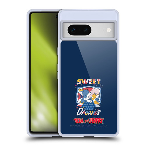 Tom and Jerry Color Blocks Sweet Dreams Soft Gel Case for Google Pixel 7