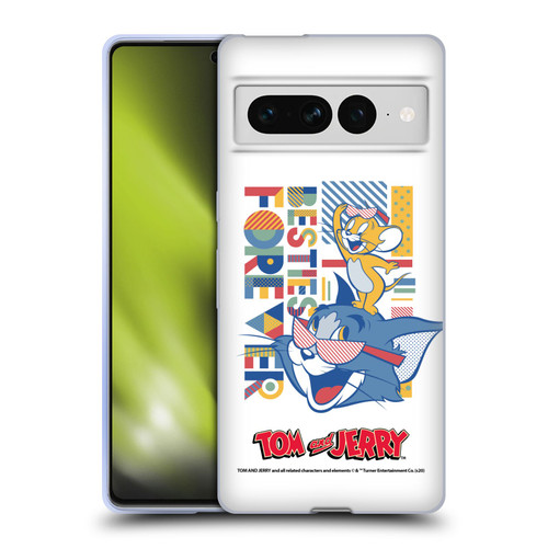 Tom and Jerry Color Blocks Besties Forever Soft Gel Case for Google Pixel 7 Pro