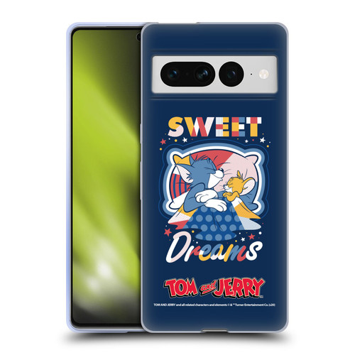 Tom and Jerry Color Blocks Sweet Dreams Soft Gel Case for Google Pixel 7 Pro