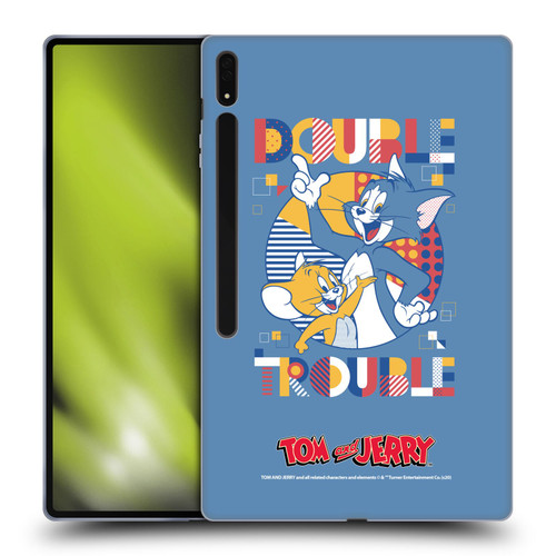 Tom and Jerry Color Blocks Double Trouble Soft Gel Case for Samsung Galaxy Tab S8 Ultra
