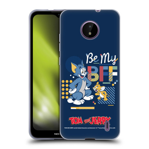 Tom and Jerry Color Blocks Be My Bff Soft Gel Case for Nokia C10 / C20