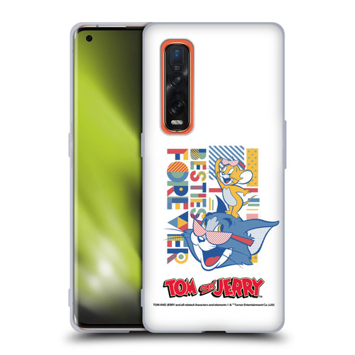 Tom and Jerry Color Blocks Besties Forever Soft Gel Case for OPPO Find X2 Pro 5G