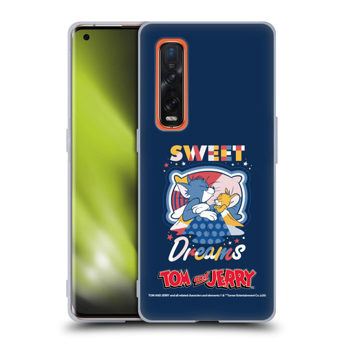 Tom and Jerry Color Blocks Sweet Dreams Soft Gel Case for OPPO Find X2 Pro 5G