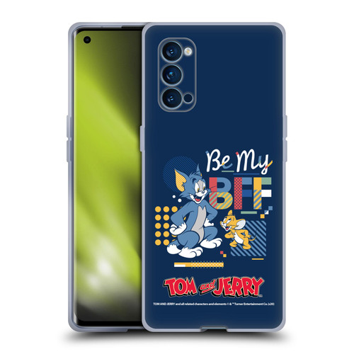 Tom and Jerry Color Blocks Be My Bff Soft Gel Case for OPPO Reno 4 Pro 5G