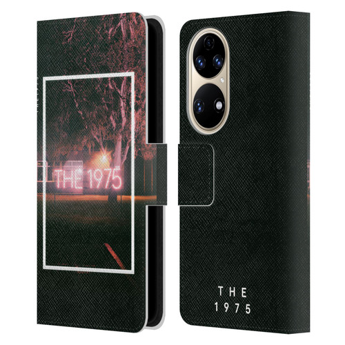 The 1975 Songs Neon Sign Logo Leather Book Wallet Case Cover For Huawei P50