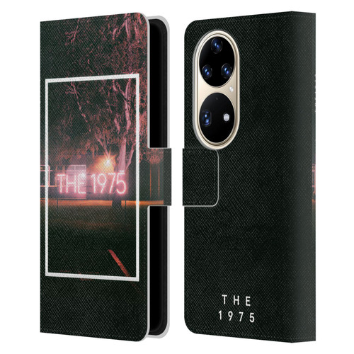 The 1975 Songs Neon Sign Logo Leather Book Wallet Case Cover For Huawei P50 Pro