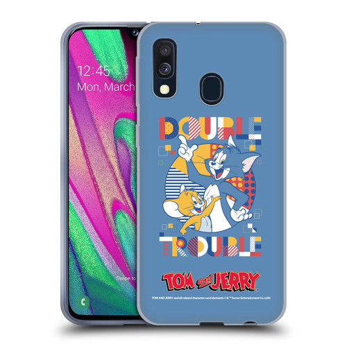 Tom and Jerry Color Blocks Double Trouble Soft Gel Case for Samsung Galaxy A40 (2019)