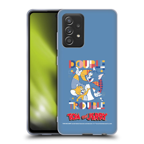 Tom and Jerry Color Blocks Double Trouble Soft Gel Case for Samsung Galaxy A52 / A52s / 5G (2021)