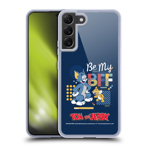 Tom and Jerry Color Blocks Be My Bff Soft Gel Case for Samsung Galaxy S22+ 5G