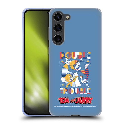 Tom and Jerry Color Blocks Double Trouble Soft Gel Case for Samsung Galaxy S23+ 5G