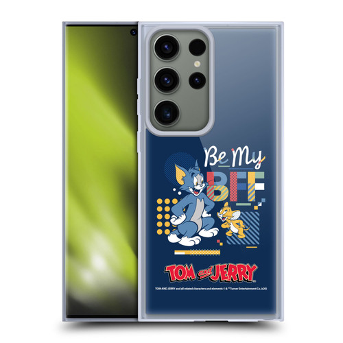 Tom and Jerry Color Blocks Be My Bff Soft Gel Case for Samsung Galaxy S23 Ultra 5G