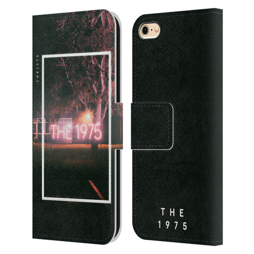 The 1975 Songs Neon Sign Logo Leather Book Wallet Case Cover For Apple iPhone 6 / iPhone 6s