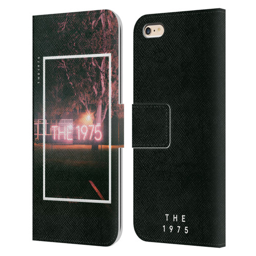 The 1975 Songs Neon Sign Logo Leather Book Wallet Case Cover For Apple iPhone 6 Plus / iPhone 6s Plus