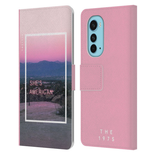 The 1975 Songs She's American Leather Book Wallet Case Cover For Motorola Edge (2022)