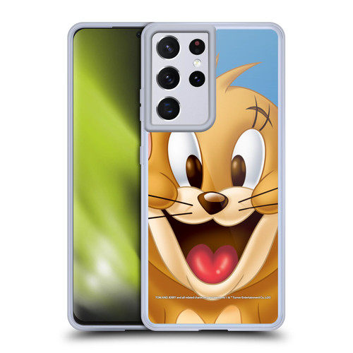 Tom and Jerry Full Face Jerry Soft Gel Case for Samsung Galaxy S21 Ultra 5G