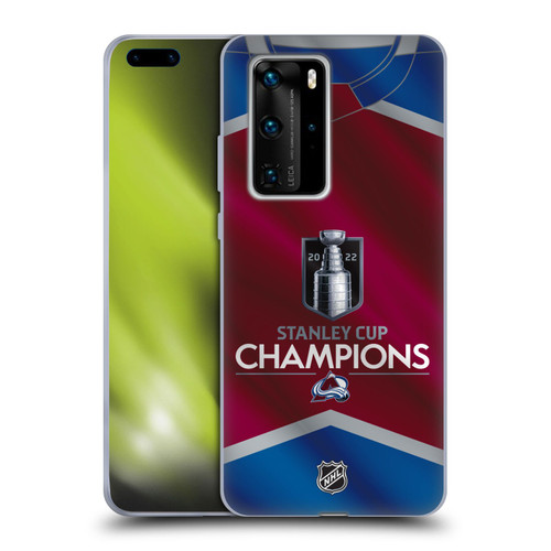 NHL 2022 Stanley Cup Champions Colorado Avalanche Jersey Soft Gel Case for Huawei P40 Pro / P40 Pro Plus 5G