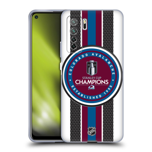NHL 2022 Stanley Cup Champions Colorado Avalanche Puck Pattern Soft Gel Case for Huawei Nova 7 SE/P40 Lite 5G