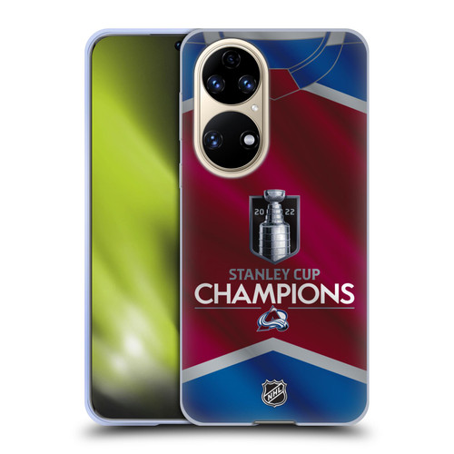 NHL 2022 Stanley Cup Champions Colorado Avalanche Jersey Soft Gel Case for Huawei P50