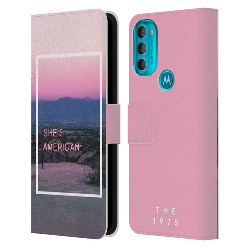 The 1975 Songs She's American Leather Book Wallet Case Cover For Motorola Moto G71 5G