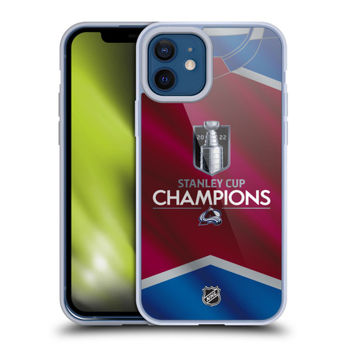 NHL 2022 Stanley Cup Champions Colorado Avalanche Jersey Soft Gel Case for Apple iPhone 12 / iPhone 12 Pro