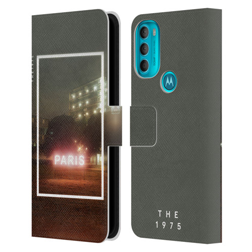 The 1975 Songs Paris Leather Book Wallet Case Cover For Motorola Moto G71 5G