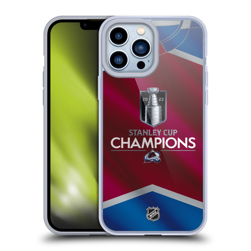 NHL 2022 Stanley Cup Champions Colorado Avalanche Jersey Soft Gel Case for Apple iPhone 13 Pro Max