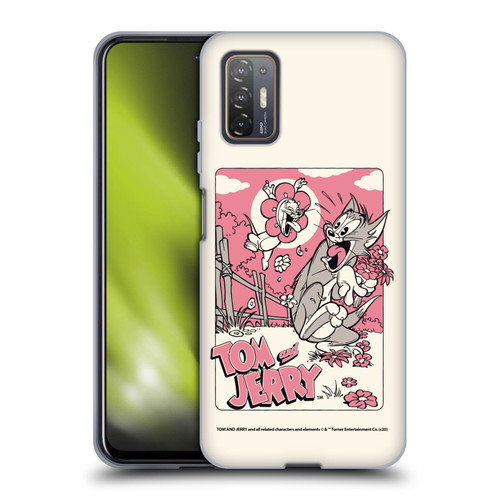 Tom and Jerry Illustration Scary Flower Soft Gel Case for HTC Desire 21 Pro 5G