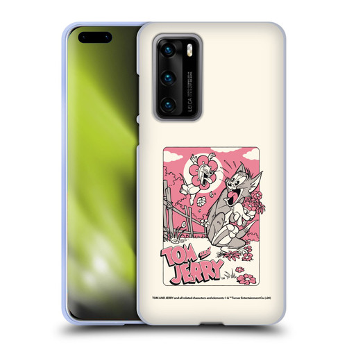 Tom and Jerry Illustration Scary Flower Soft Gel Case for Huawei P40 5G