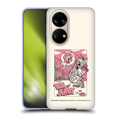 Tom and Jerry Illustration Scary Flower Soft Gel Case for Huawei P50