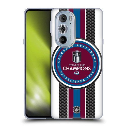 NHL 2022 Stanley Cup Champions Colorado Avalanche Puck Pattern Soft Gel Case for Motorola Edge X30