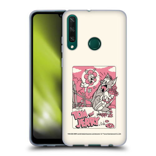 Tom and Jerry Illustration Scary Flower Soft Gel Case for Huawei Y6p