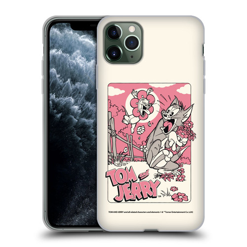 Tom and Jerry Illustration Scary Flower Soft Gel Case for Apple iPhone 11 Pro Max
