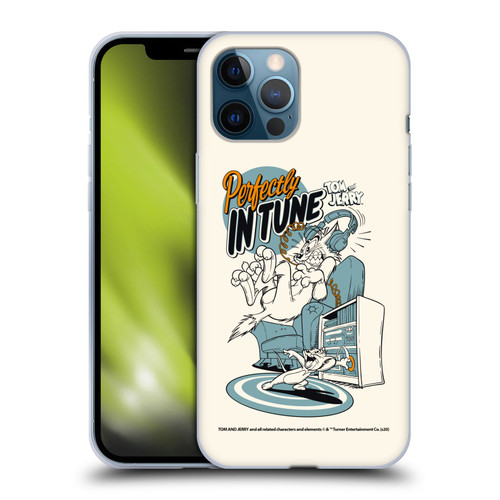Tom and Jerry Illustration Perfectly In Tune Soft Gel Case for Apple iPhone 12 Pro Max