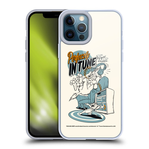 Tom and Jerry Illustration Perfectly In Tune Soft Gel Case for Apple iPhone 12 Pro Max