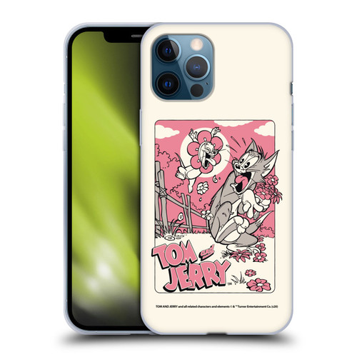 Tom and Jerry Illustration Scary Flower Soft Gel Case for Apple iPhone 12 Pro Max