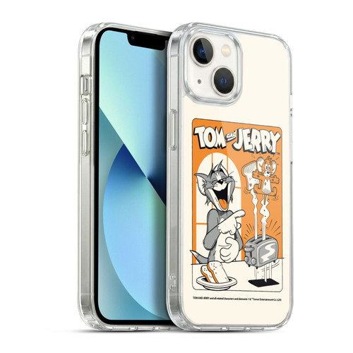 Tom and Jerry Illustration Laugh And Toasted Soft Gel Case for Apple iPhone 13