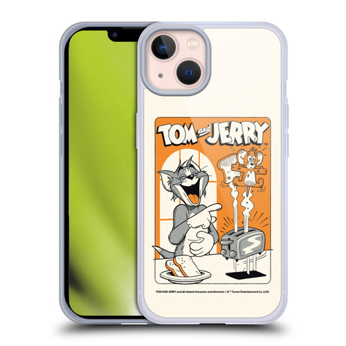 Tom and Jerry Illustration Laugh And Toasted Soft Gel Case for Apple iPhone 13