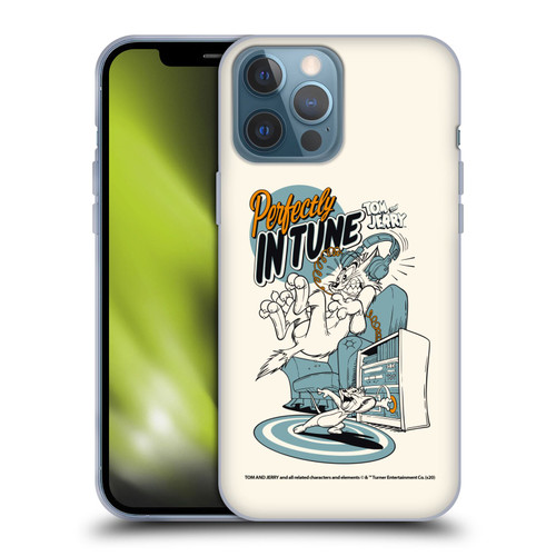 Tom and Jerry Illustration Perfectly In Tune Soft Gel Case for Apple iPhone 13 Pro Max