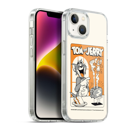 Tom and Jerry Illustration Laugh And Toasted Soft Gel Case for Apple iPhone 14