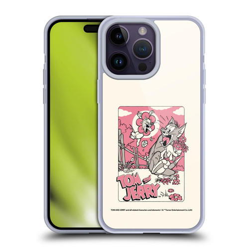 Tom and Jerry Illustration Scary Flower Soft Gel Case for Apple iPhone 14 Pro Max