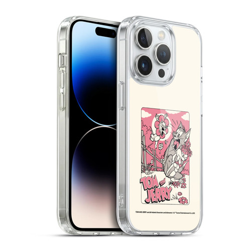 Tom and Jerry Illustration Scary Flower Soft Gel Case for Apple iPhone 14 Pro & MagSafe