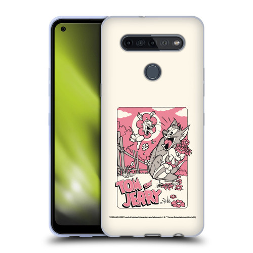 Tom and Jerry Illustration Scary Flower Soft Gel Case for LG K51S