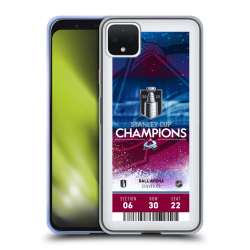 NHL 2022 Stanley Cup Champions Colorado Avalanche Ticket Soft Gel Case for Google Pixel 4 XL