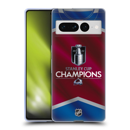 NHL 2022 Stanley Cup Champions Colorado Avalanche Jersey Soft Gel Case for Google Pixel 7 Pro